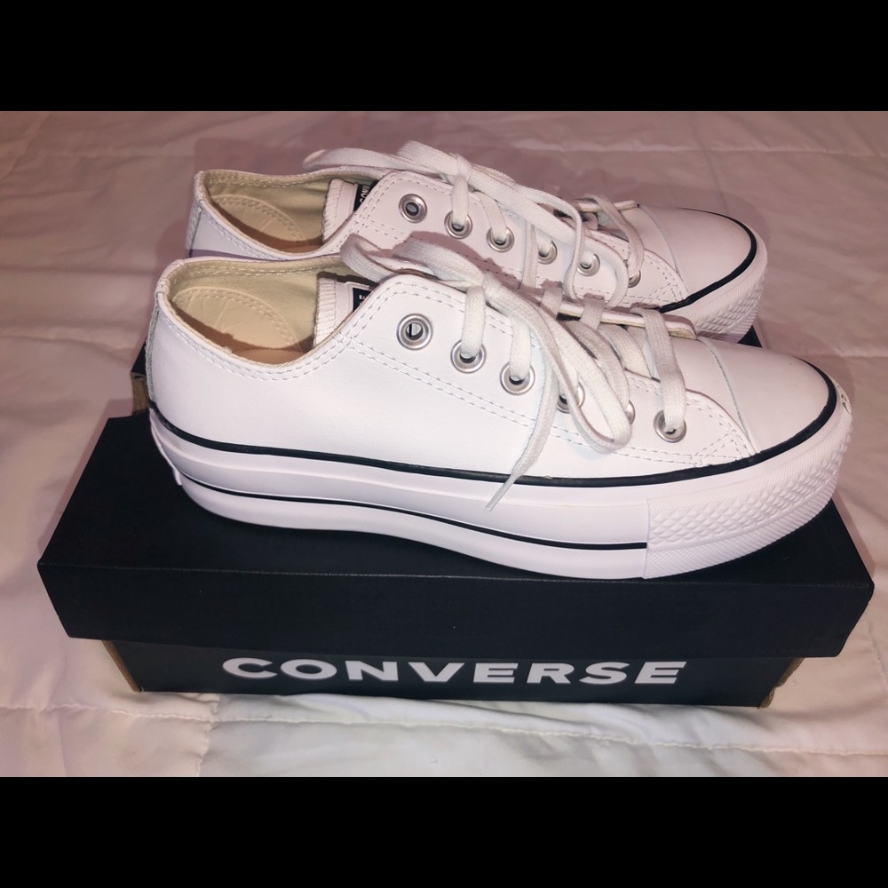 Platform Converse black and white size 5.5